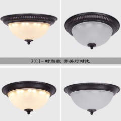 【伯利好】JC-D015-3011 美式乡村 led 吸顶灯 复古 简约 铁艺 卧室 厨房 书房 过道 玄关灯 门厅 阳台吸顶灯