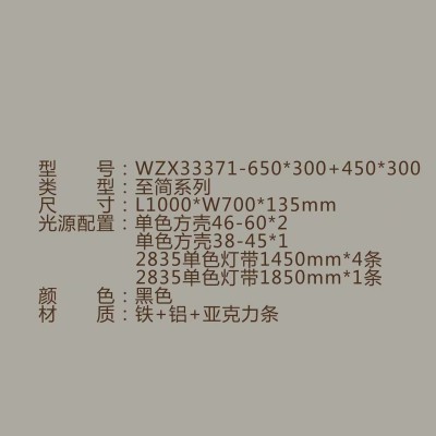 客厅灯简约现代长方形家用LED吸顶灯餐厅房间卧室灯