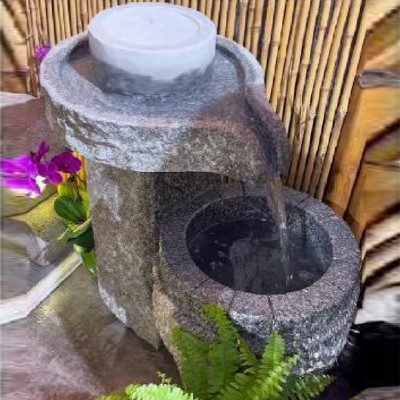 流水石材 户外装饰摆件 天然花岗岩流水装饰