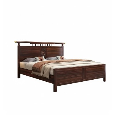 中式套餐2  乌金木套房家具21件套 2床+4床头柜 四门衣柜 卧室家具 客厅直排沙发+单人位 餐厅1桌+6椅