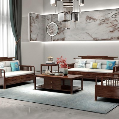 新中式风格沙发、实木沙发、新中式风格实木家具