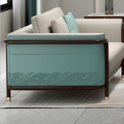 新中式风格沙发、实木沙发、真皮沙发，新中式风格实木家具