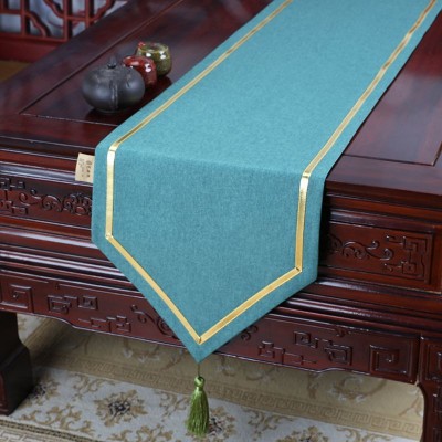 275桌旗 防水桌旗禅意茶席桌布茶几布床旗柜旗茶桌垫布长餐桌布