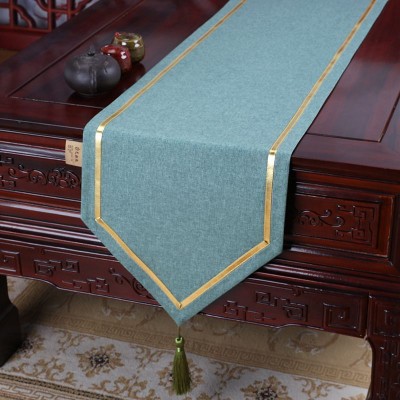 275桌旗 防水桌旗禅意茶席桌布茶几布床旗柜旗茶桌垫布长餐桌布