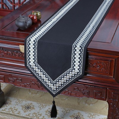 275桌旗 防水桌旗禅意茶席桌布茶几布床旗柜旗茶桌垫布长餐桌布
