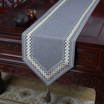 275桌旗 防水桌旗禅意茶席桌布茶几布床旗柜旗茶桌垫布长餐桌布